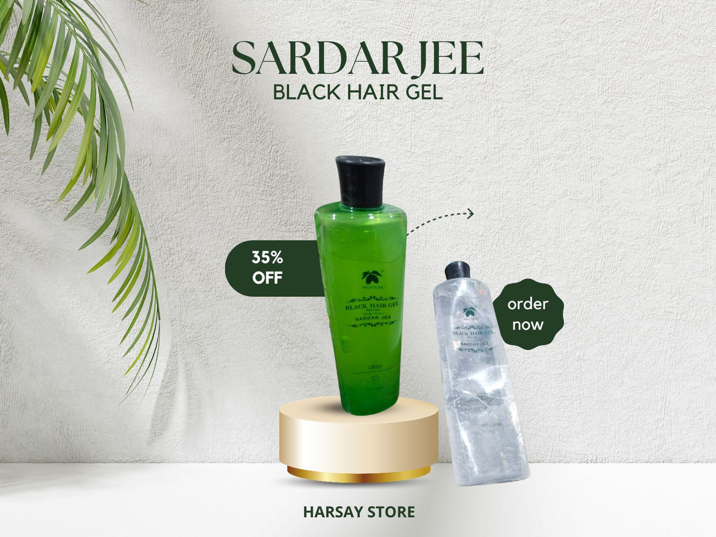 SARDAR JEE HAIR GEL FOR MEN AND WOMEN 2 BOTTLES 1000 ML